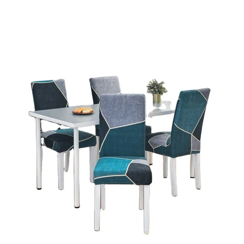 JungleJacquard Printed Floral Chair Slipcovers Spandex and Plastic Cover for Dining and Living Room