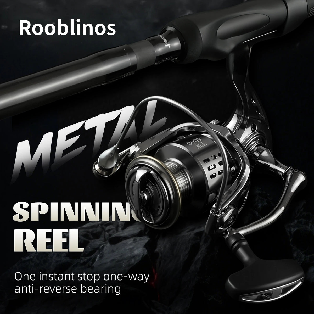 ROOBLINOS TW2 Spinning Reels Ultralight All Metal Saltwater Freshwater Surf Fishing Reels for Catfish