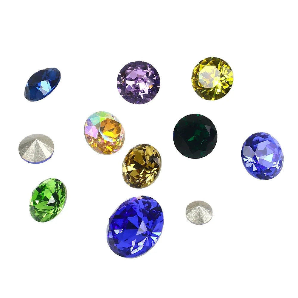 Dongzhou Chaton Shape 6-12 mm Glass Rhinestones K9 Crystal Fancy Stone Wholesale Bulk Crystal Beads for Jewelry Diy Accessories