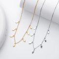Sequins Series Leaf 18k Gold Women Trendy Jewelry 925 Sterling Silver Charm Necklace