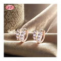 Hengdian Fashion's Trendy 18K Gold Women's Huggie Earrings Colorful Cz Party Jewelry Manufacturer's 18K Gold Huggie Earrings