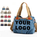 Wholesale Custom Logo Women's Large Tote Bag Washable Beach Travel Shopping Crossbody Shoulder Bag Fashion