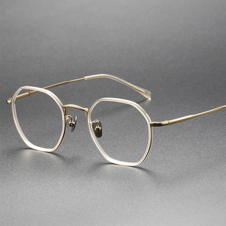 Ultra-Light Pure Titanium Optical Glasses for Men Luxurious Solid Pattern Designer Spectacle Frames