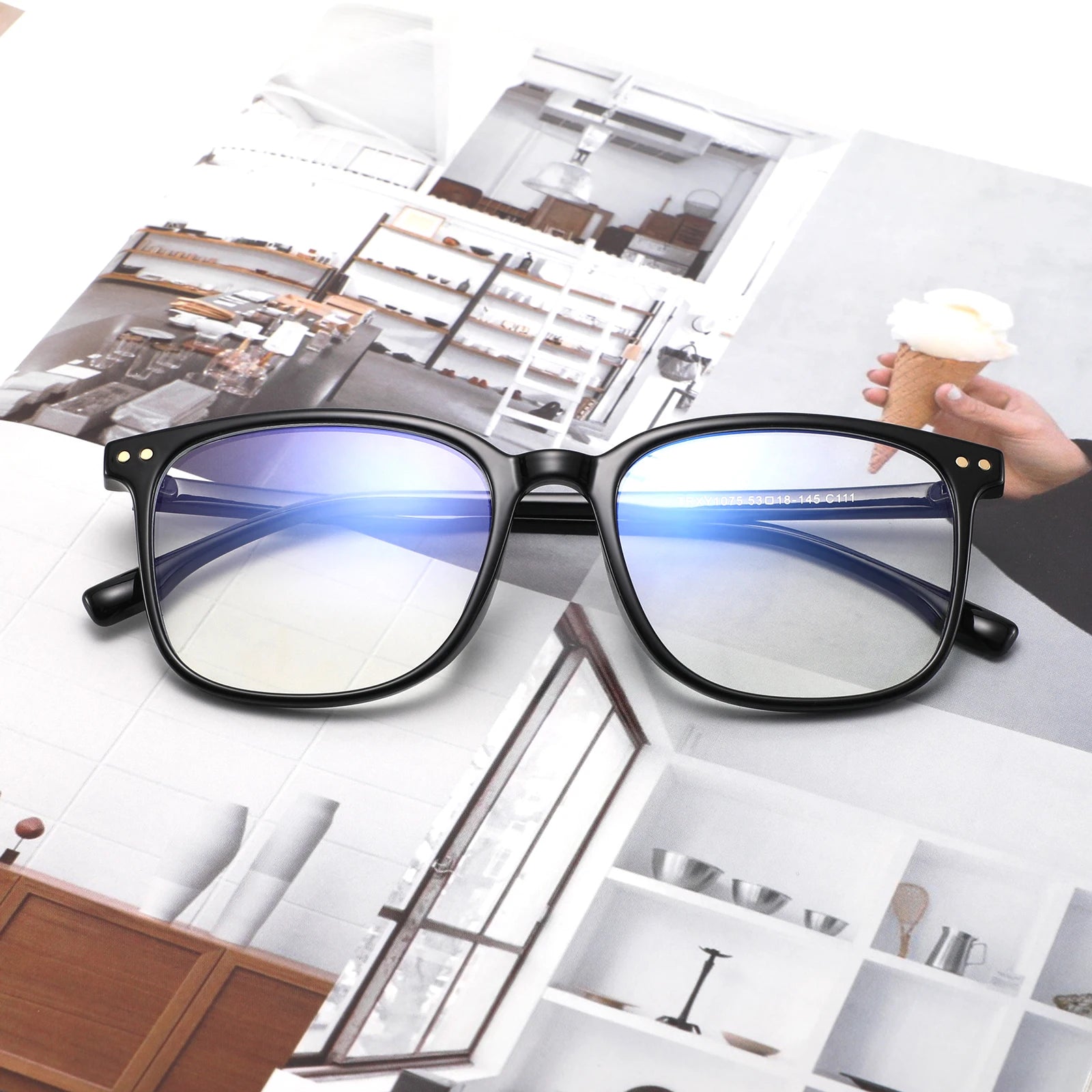 2024 Fashion New Anti-blue Light Glasses TR90 Optical Glasses Wholesale square Frame Gyeglasses Frame  Men