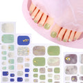 Wholesale Semi Cured Gel Strips Toe Nail Wraps Waterproof UV Gel Polish Sticker Nails Toe Non-Toxic 3D Polish Nail Sticker
