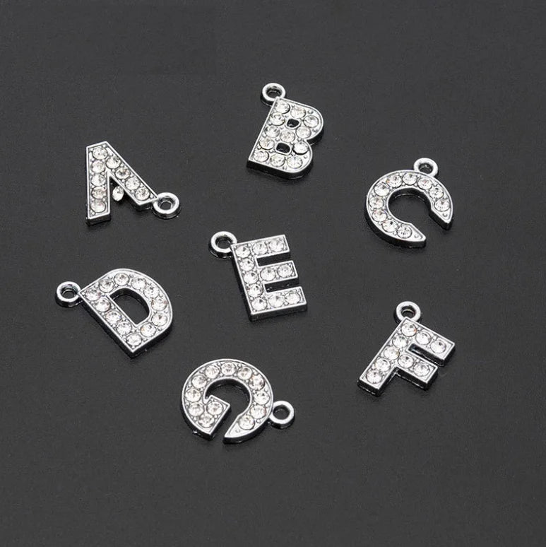 Wholesale Pet Supplies DIY 10mm Customized Necklace Nameplate Alphabets Numeral Letters Rhinestone for Dog Collars