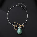 TongLing European Vintage Exaggerated Choker Necklace Female Unique Resin Choker Necklace for Party Anniversary