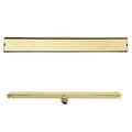 24 Inch Brushed Gold Uncoated brass Shower Linear Drain Rectangular Floor Drain