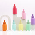 20ml 30ml Flat Shoulder Glass Serum Bottle Frosted Serum Bottle 30ml Hair Oil Serum Bottle with Pipette