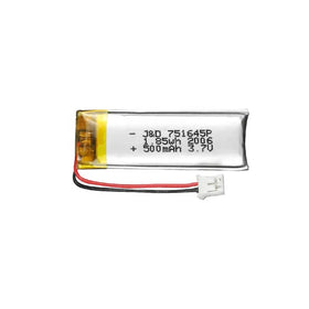 751645 3.7V 500mAh Li Polymer Battery with Pcb in Stock