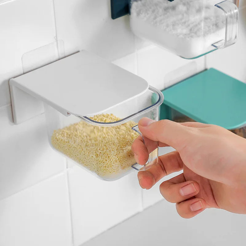 Wall-mounted  Household Kitchen Seasoning Box Salt Shaker Environmentally Seasoning Box Safe Kitchen Spice Box