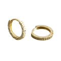 Fashion Jewelry 925 Silver Plain Chunky Chic Round Shape with 18K Gold Plated Hoop Earrings for Women Jewelry