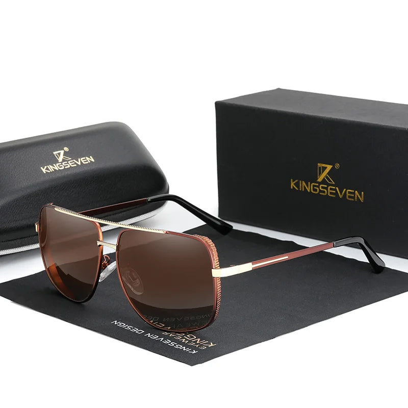 KINGSEVEN Glasses Men 2025 Brand New Design Sunglasses for Men Polarized Gradient Glasses Women Square Retro Shades 7829