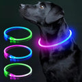 LED Lights Glowing Dog Collar TPU Luminous Adjustable Waterproof USB Rechargeable Anti-Lost Night Safety Pet Collar