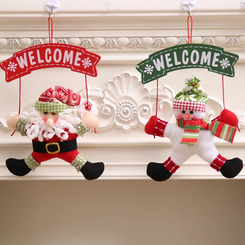Hot Selling Wholesale Christmas Decoration Pendant Accessories Christmas Nameplate Fabric House Ornaments Small Pendants