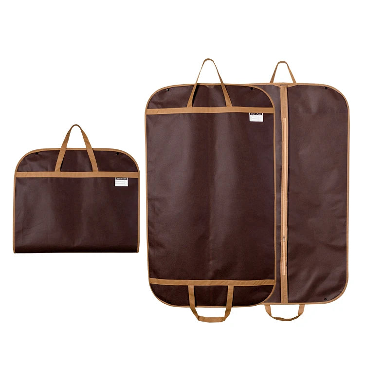 Free Sample Wholesale ODM in Stock Non-Woven Waterproof Dustproof Men Suits Garment Organizer Bag Cover with Handle for Suits MegaBDM