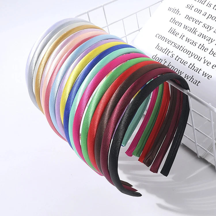 Minimalist DIY Fabric Hair Accessories Girls Lady Solid Color Headbands Wholesale Simple Head Hoop