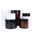 30g 50g 200g 250g PET Plastic Jars White Black Gold Round Empty Frosted Amber Clear Cream Jar