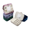 Velvet Portable Multi-functional Jewelry Box with Mirror Spot Wholesale