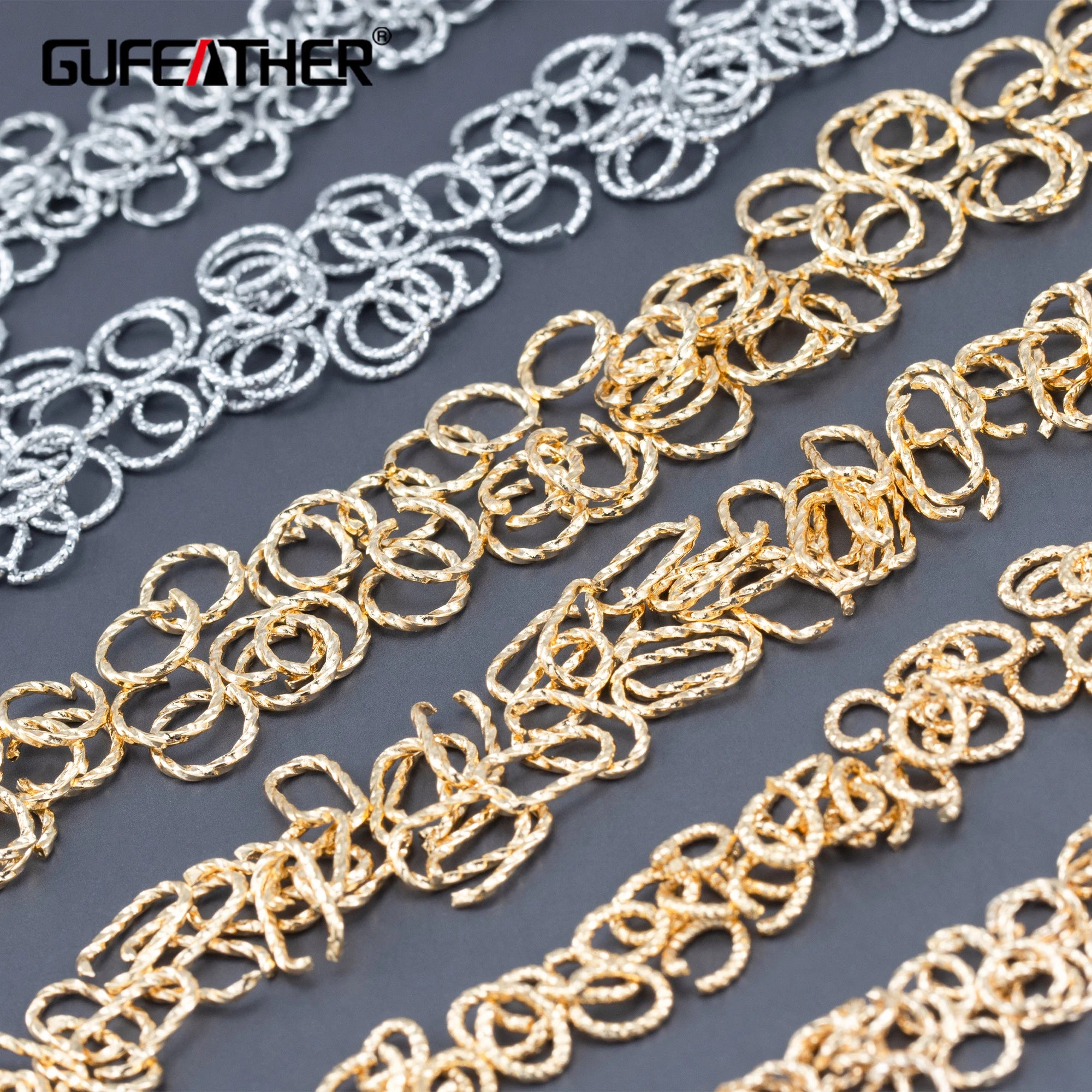 M603   Wholesale 18K Gold Plated Nickel Free Jump Rings Connectors Diy Jewelry Making Accessories