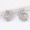 In Stock Silver Heart Aroma Locket Hollow Pendant Essential Oil Diffuser Locket Stainless Steel Charm Necklace Jewelry Making
