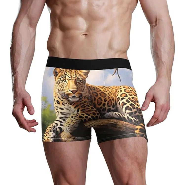 2024 OEM/ODM High Quality Fashionable Soft Custom Printed Polyester Sapndex Mens Boys Shorts Boxer Briefs Underwear Underpants