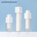 Cosmetics Lotion Airless Pump Bottle15/30/50ml square White Frosted Bottle Body Resistant Luxury Airless Pump Bottle With Pump