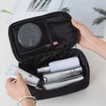 2025 Hot Selling Professional Travel Make up Box Case Private Label Large Size Nylon Black Cosmetic Bag