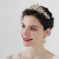 DAIHE Set-3349 Bridal Tiara Euro-American Baroque Lady Tiara Birthday Party Headband Crown Earring Set