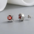 Silver Trendy Silver Square Stud Earrings s With Women'S Aaa Zircon Wholesale Elegant Silver Small Moissanite Earrings