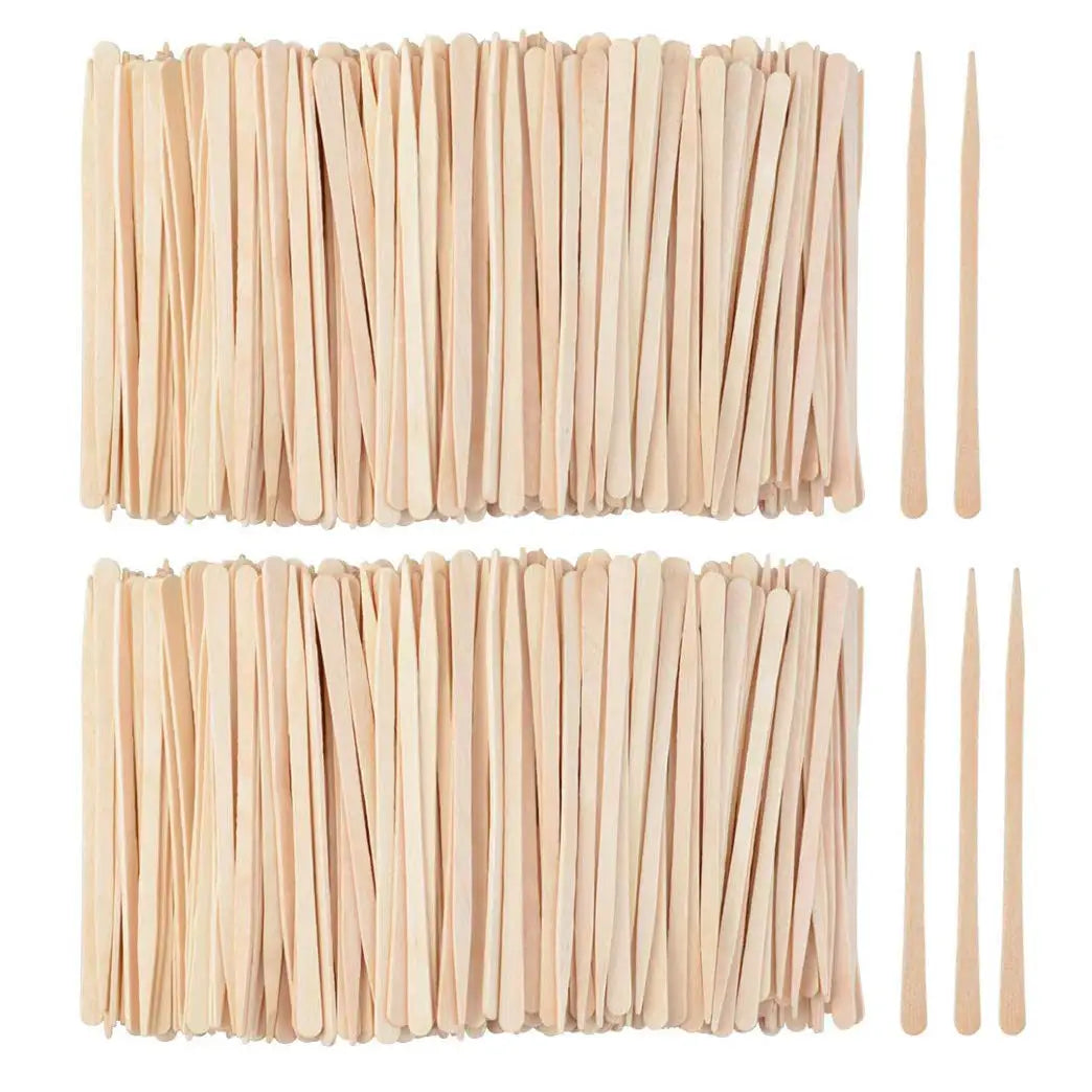100Pcs/bag Waxing Sticks Smooth Face Eyebrows Wax Spatulas Disposable Wooden Hair Removal Applicator Spatulas Body Beauty Tool