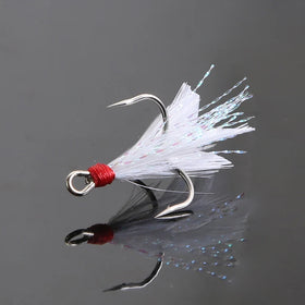 NewBility 6# 4# 2# 1# High Carbon Steel Metal Jigs Hooks Jigging Fishing Jig Treble Hook