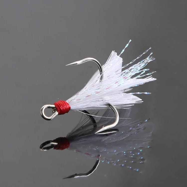 NewBility 6# 4# 2# 1# High Carbon Steel Metal Jigs Hooks Jigging Fishing Jig Treble Hook