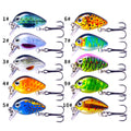 HENGJIA Wholesale Mini Small Crankbait Fishing Lure 1.5G-2.5CM 3D Printing Rock Fatty Hard Plastic Lure Bait