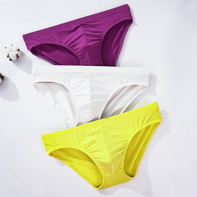 Men's Sports Triangle Breathable Low Waist Large Pouch Concave-convex Youth Triangle Underpantsn