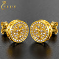 In Stock With Certificate 925 Sterling Silver VVS Prong Setting Moissanite Diamond Cross Pattern Geometric Stud Earrings