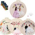 Wedding Dress Embroidery DIY Kit Creative Love-Style Wall Art for Bridal Living Room Decor Anniversary Print Technique