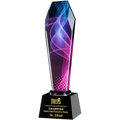 Customized Various Designs Crystal Glass Awards Color Printed Employee Reword Crystal Trophy