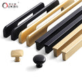 Aluminium Alloy Pulls Furniture Hardware Kitchen Cabinet Cupboard Dresser Wardrobe Drawer Door Gold Black Modern Pull Handles