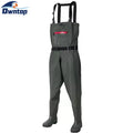 Water Pants Thick PVC Upgrade Reinforced Fishing Pants Wading Pants Chest Fishing Waders