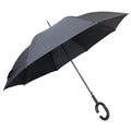 Custom 21inch C Shape Handle Solid Color Walk Stick Straight Umbrella Automatic Opening Straight Umbrella for Promotion