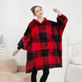 OEM Winter Clothes Wholesale Soft Sherpa Hooded Blanket Christmas Gift Fluffy Mantas Hoodie Wearable Blankets