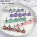 New Colorful Aurora Nail Practice Holder Crystal Nail Practice Base Agate Heart-shaped Nail Display Stand