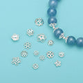 Real 925 Silver Beads Cap Flower Bead Caps Sterling Silver DIY Jewelry Accessories Bead Caps