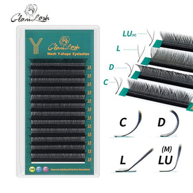 Your Brand Soft Faux Mink Handmade CD Curl Y Shaped Premade Eyelashes 3D Feature Lash Extension Vendor
