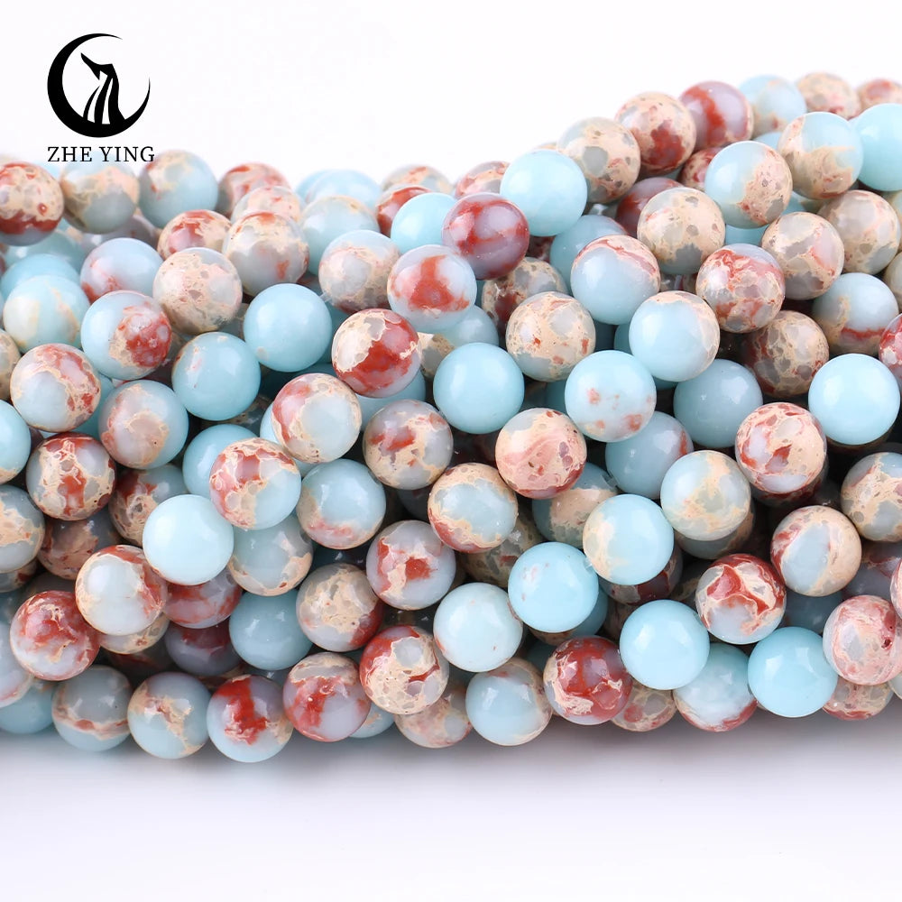Zhe Ying 6/8/10mm Agalmatolite(Synthetic) Beads Shou Shan Stone Beads