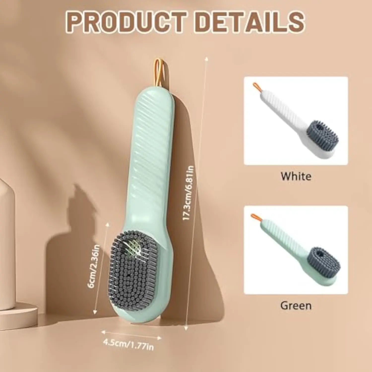 2024 New Scrub Brush for Cleaning Liquid Adding Soft Fur Cleaning Brush Laundry Brush with Liquid Box for Washing Shoes Cloth