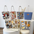 Wholesale Large-capacity Printed Artistic Canvas Handbags Ethnic Style Canvas Large Beach Tote Bags