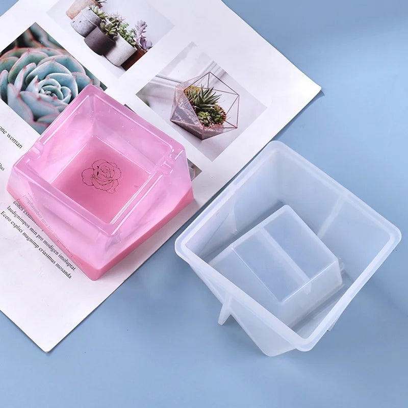 Epoxy Resin Silicone Molds Ashtray Resin Silicone Mold Irregular Ashtray Mold