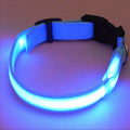 Custom Wholesale Nylon Waterproof Rechargeable Luminous Glow Necklace Dog Collar Led Light Pet Dog Collar